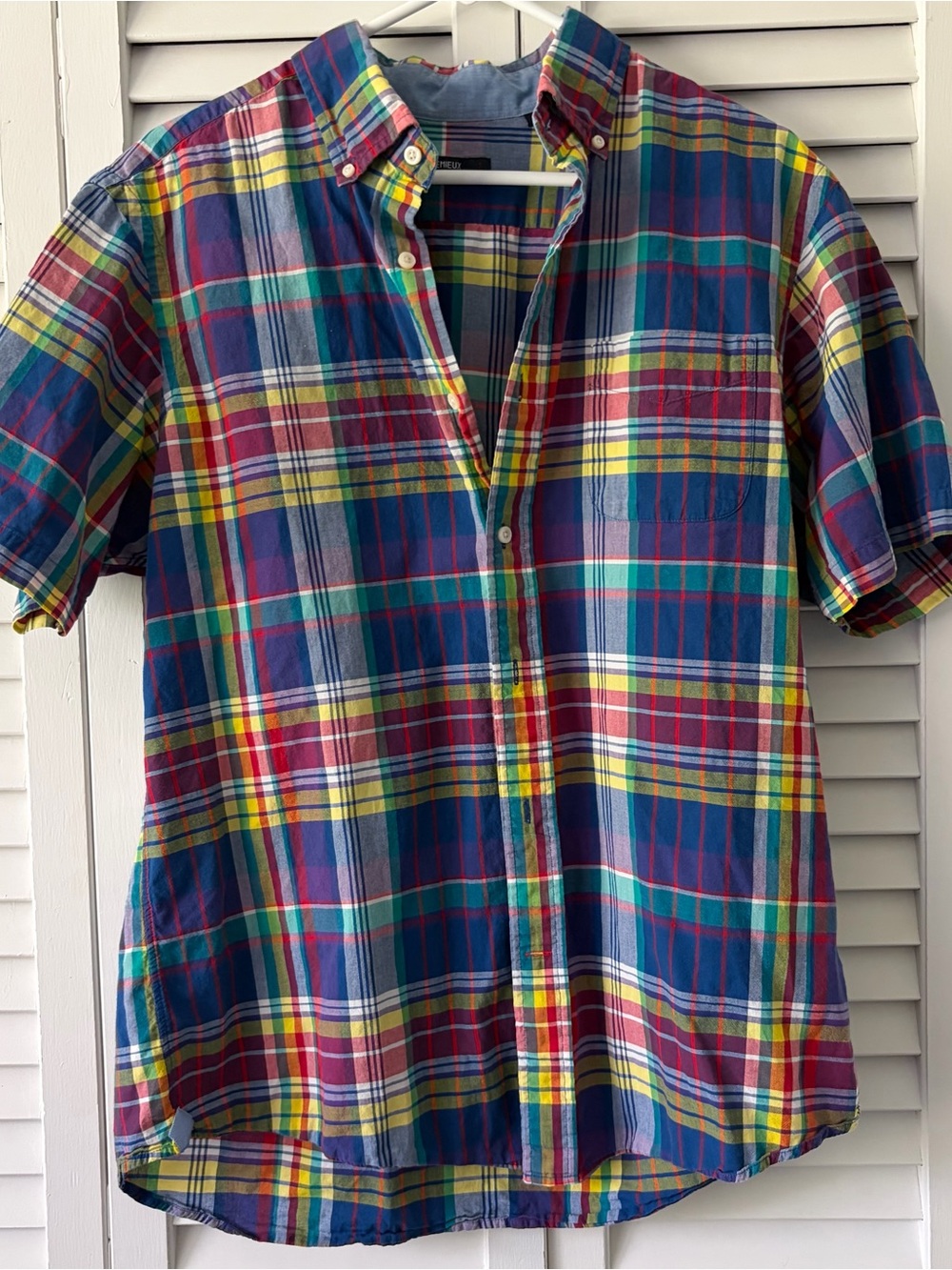 Cremieux Men's Multicolor Plaid Short-Sleeve Button-Down Shirt